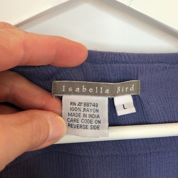 Isabella Bird Purple top with embroidery - Picture 2 of 8